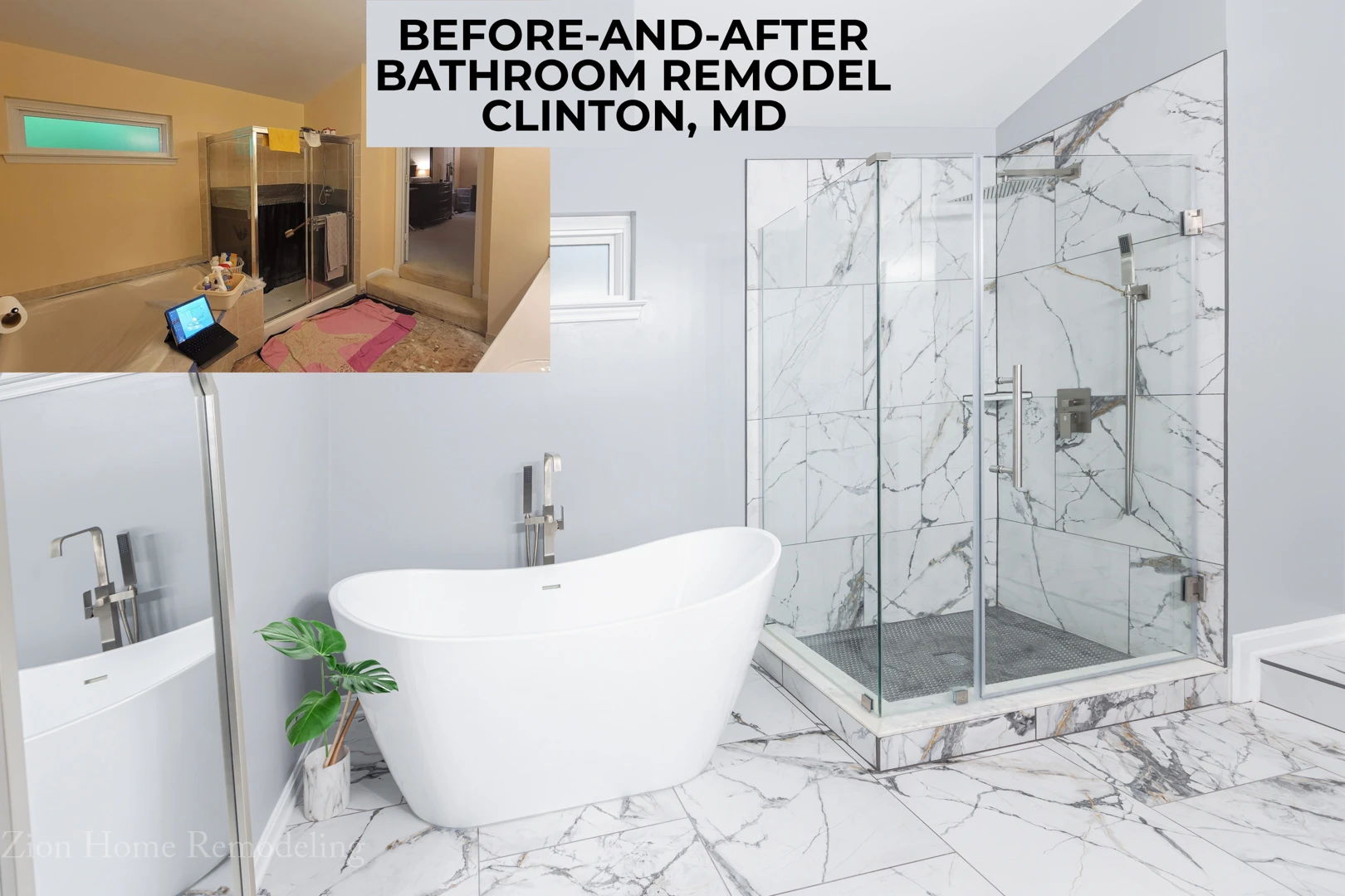 Real Before-And-After Bathroom Remodel Pictures In Maryland | Zion Home ...
